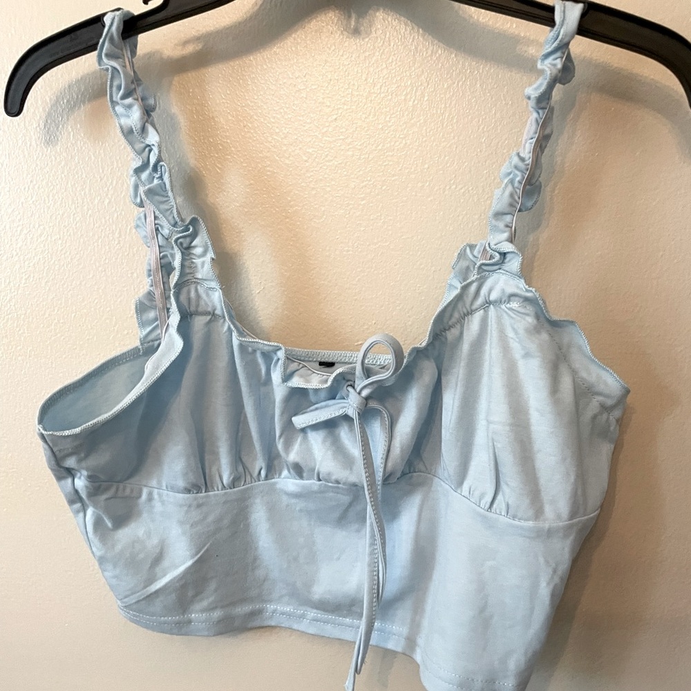 Baby blue crop top. Size small.